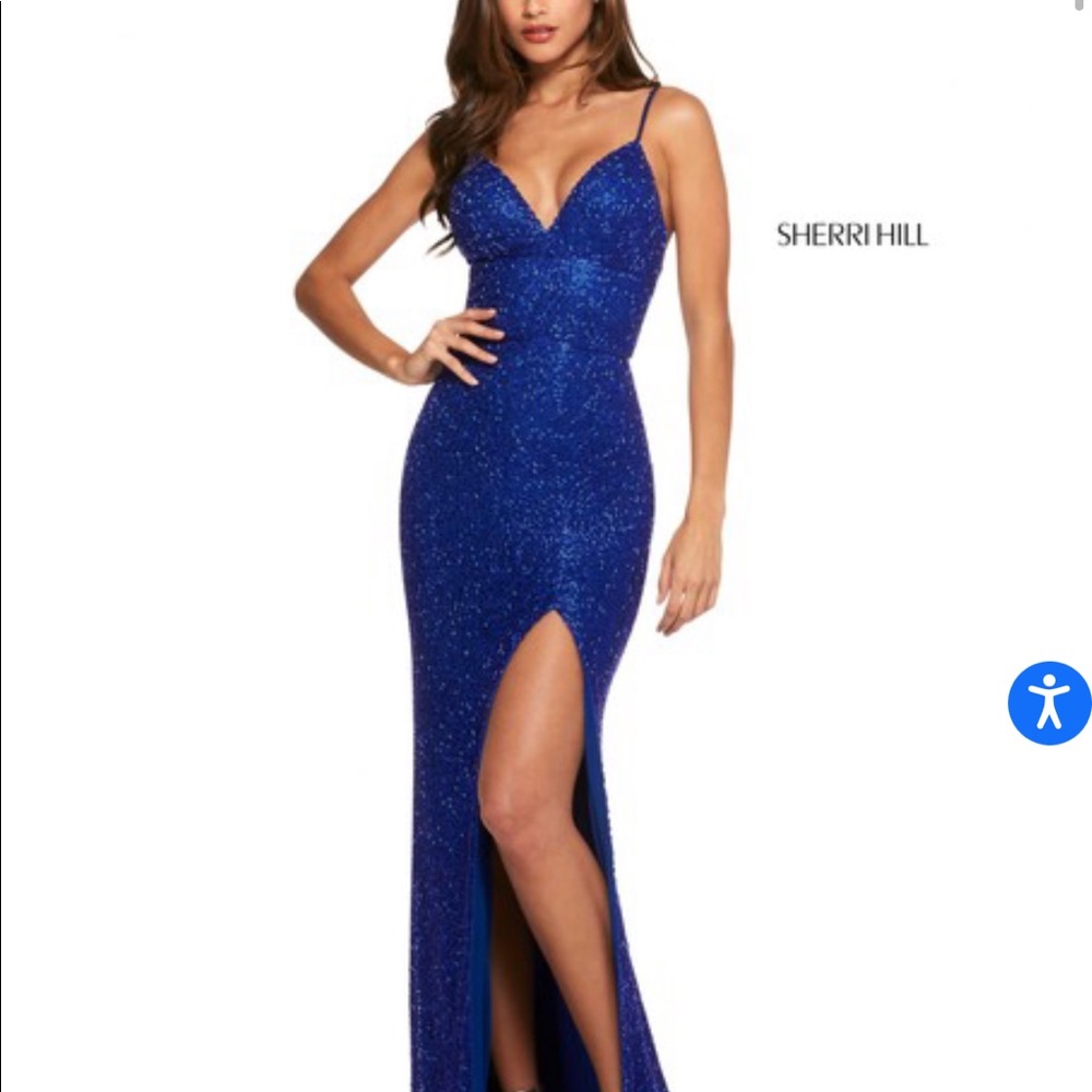 Royal blue evening gown
